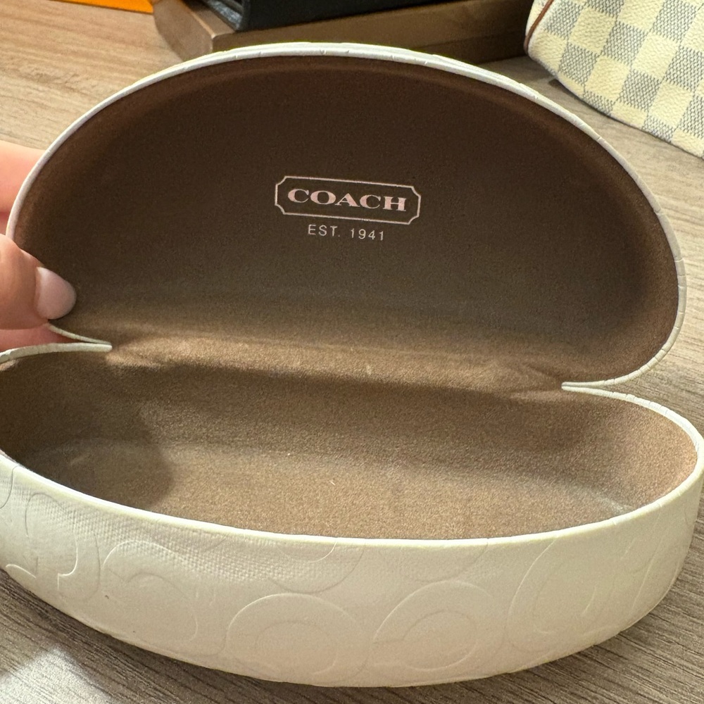 Coach Cream Sunglasses Case
